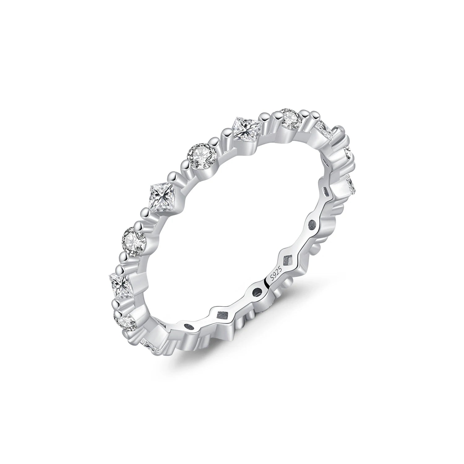 925 sterling silver ring eternity band with ring size fit