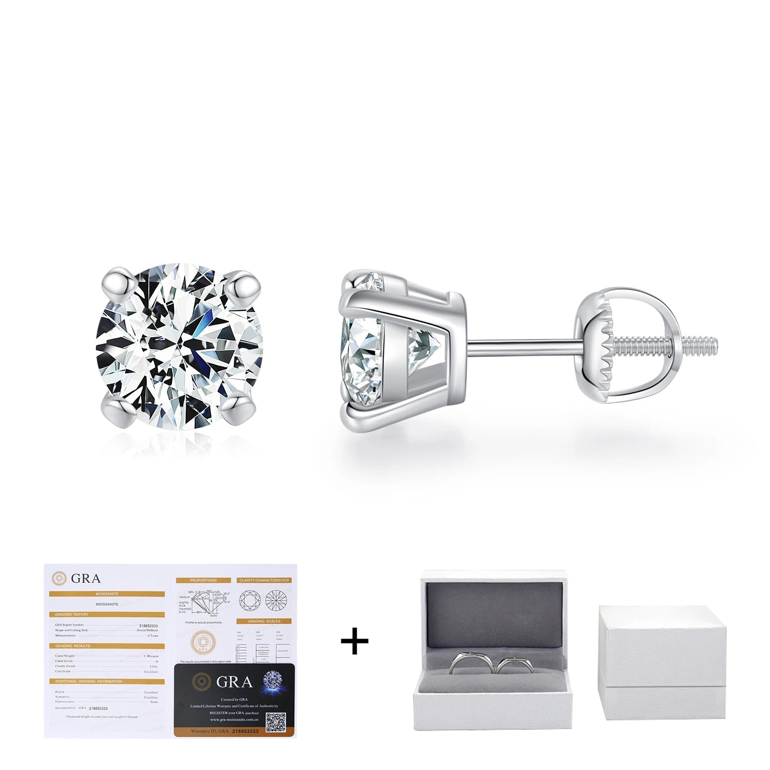 Minimal flatlay pairing moissanite earrings with silver hoops accents