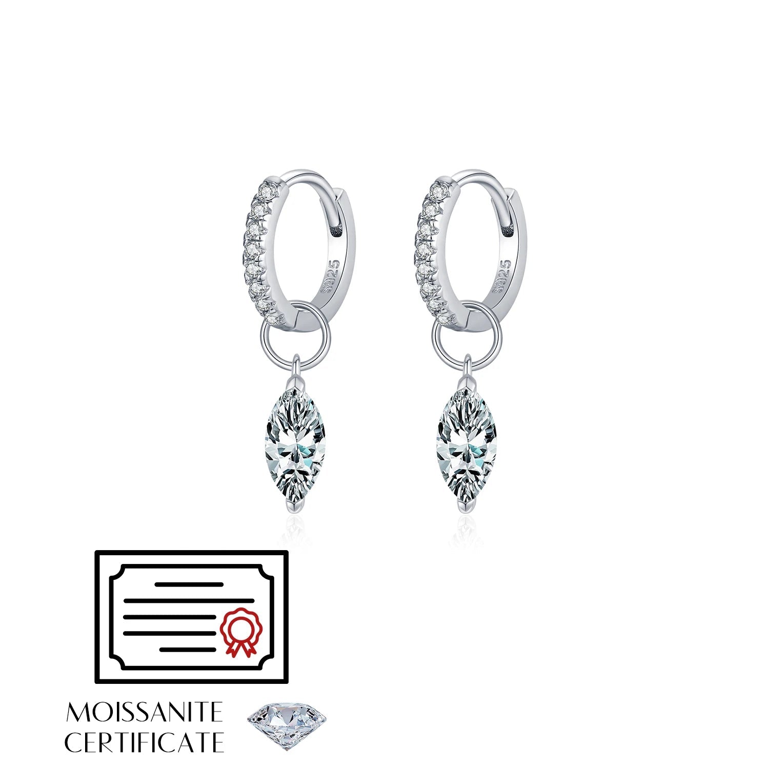 Classic moissanite jewelry earrings perfect for evening wear