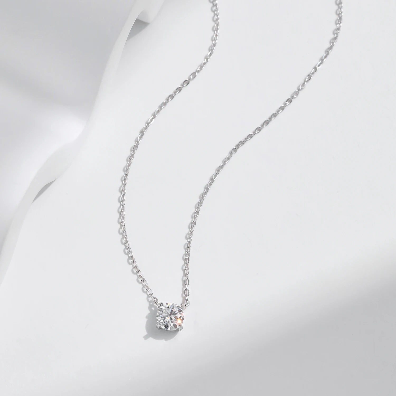 Necklace and pendant pairing with moissanite jewelry for daily shine