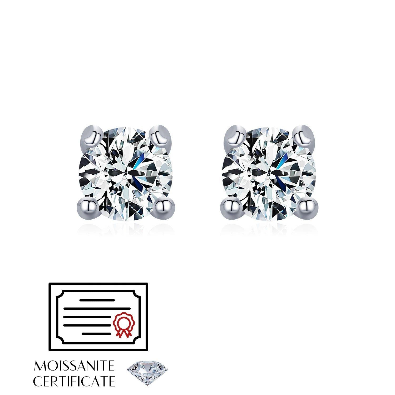 Fine jewelry moissanite diamond studs for daily wear