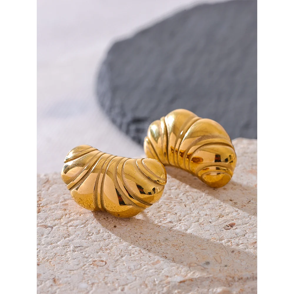 Statement ear rings showing earrings and gold balance in stud earrings gold