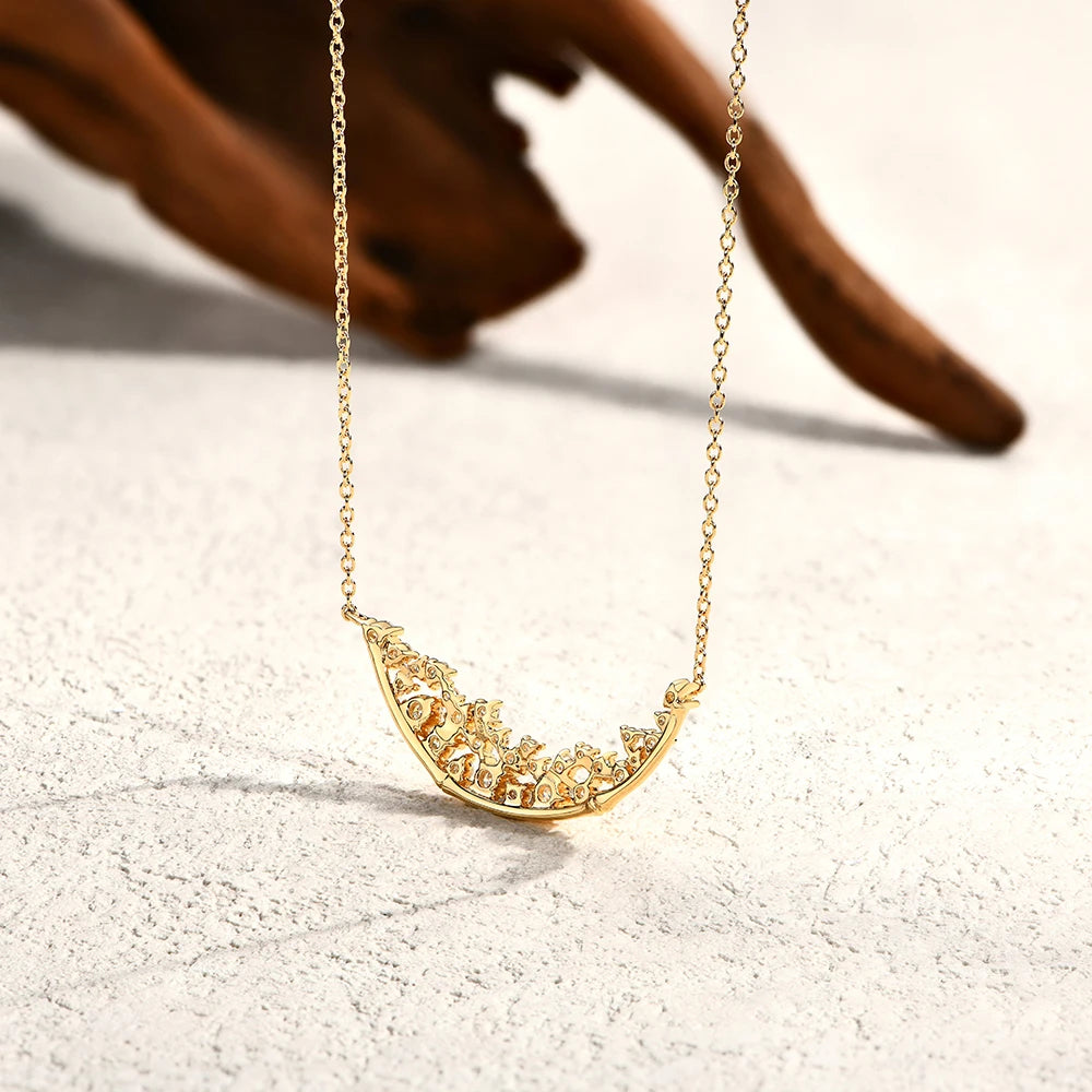 Charm necklace on a silver chain styled as necklace women jewelry