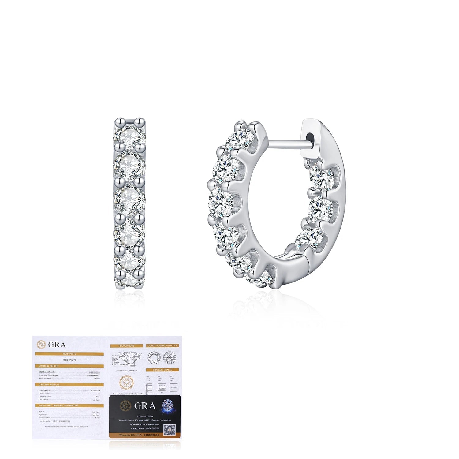 925 sterling silver surface highlighting moissanite earrings clarity