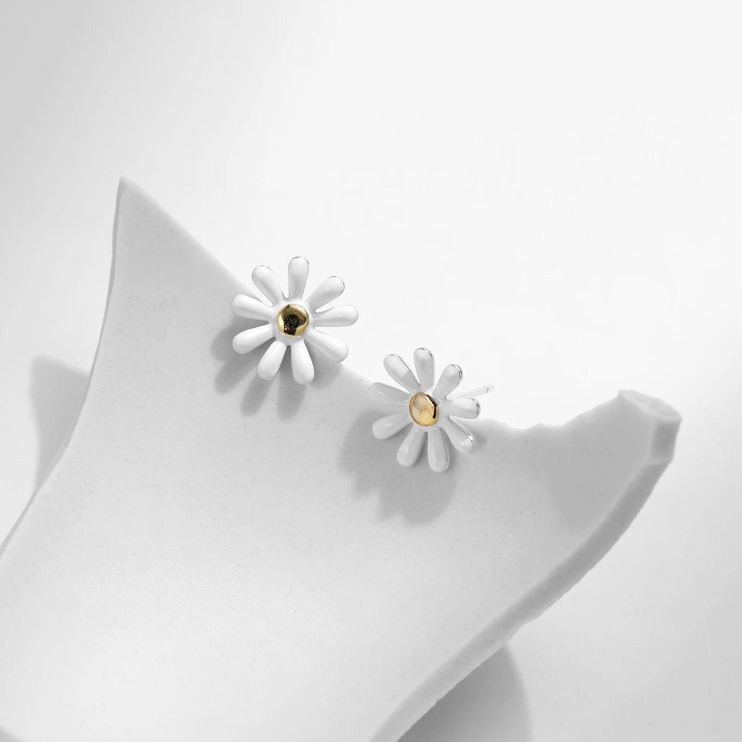 Silver earrings styled as earrings silver sterling with subtle shine