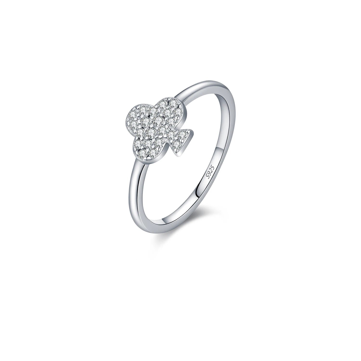 D color moissanite club ring in polished 925 sterling silver