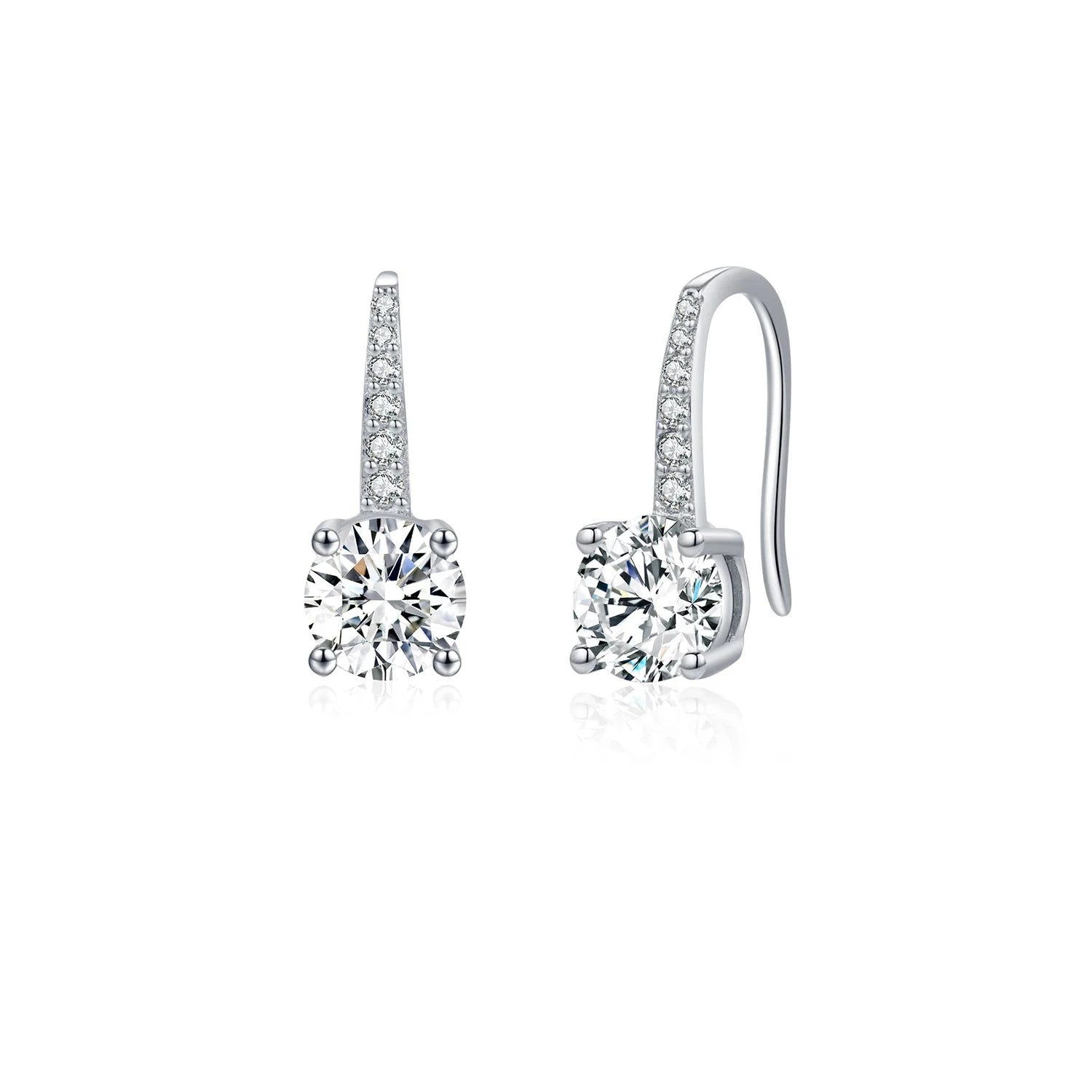 Luxury jewelry moissanite drop earrings in 925 sterling silver