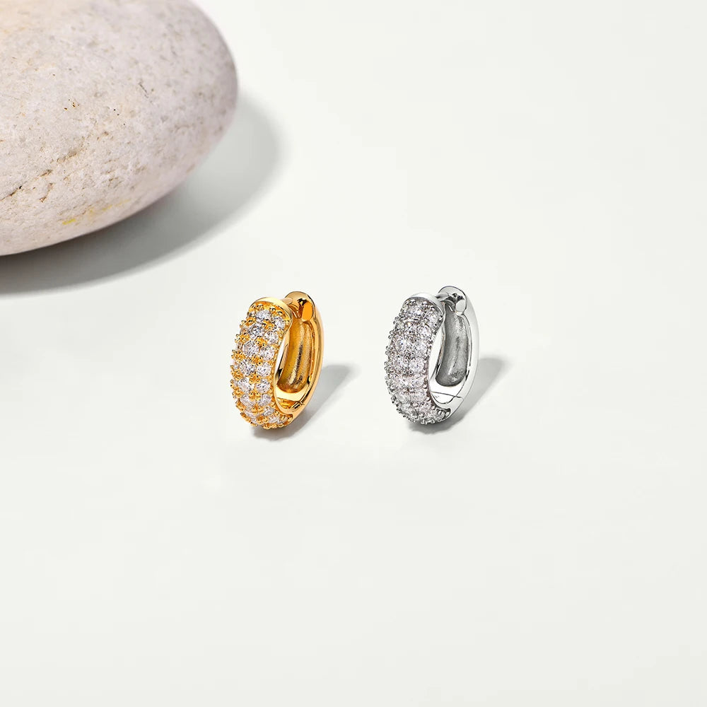 Brilliant moissanite diamond earrings for daily wear