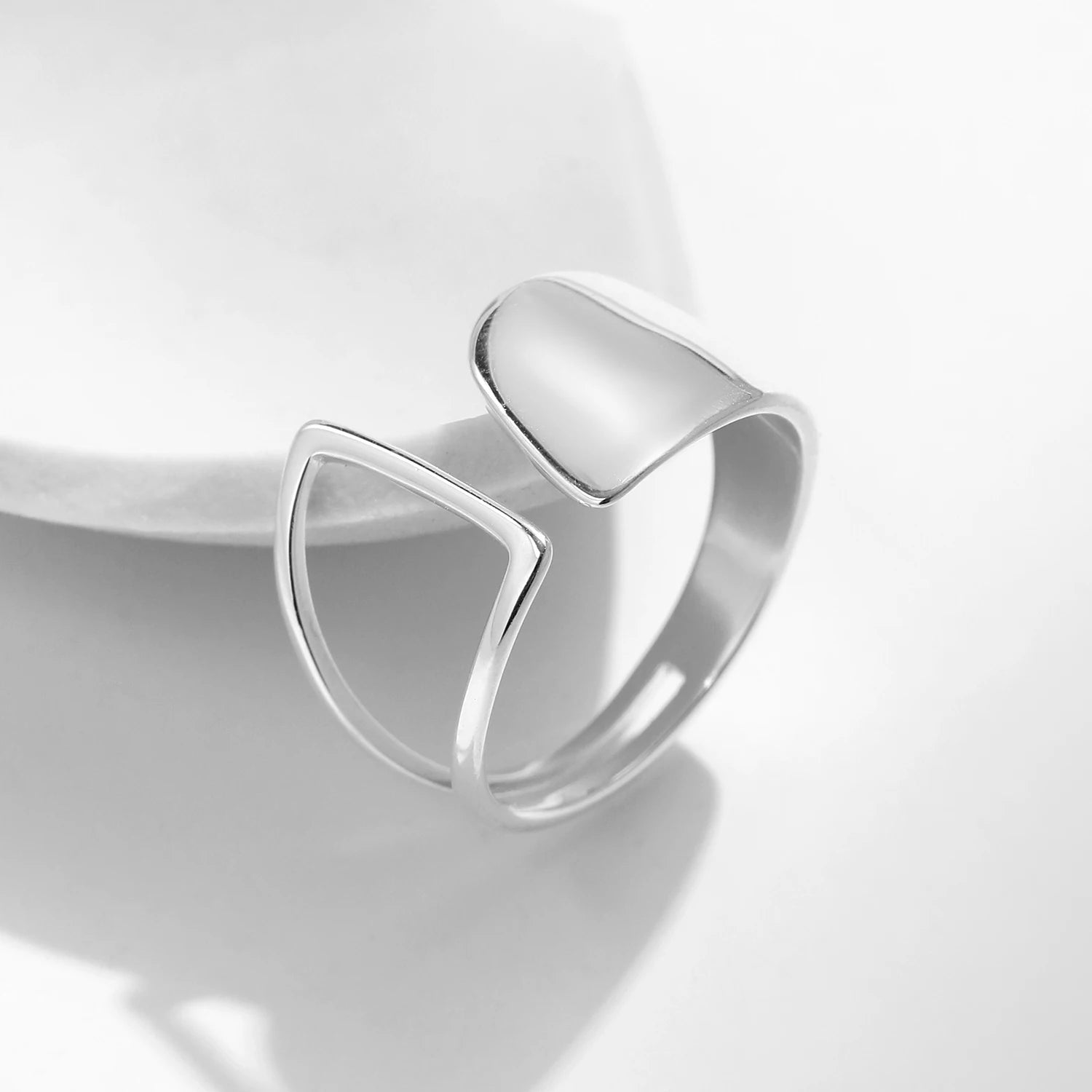Sterling ring with rounded interior for a ring with size comfortable fit