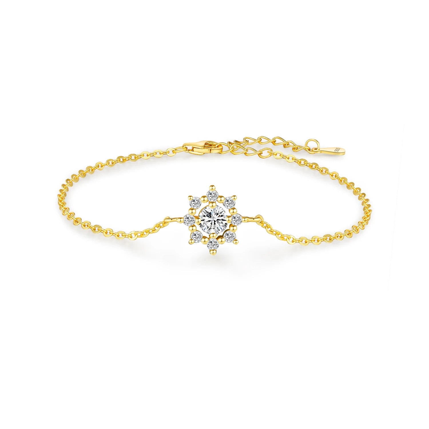 0.50 ct VVS1 D-Color moissanite tennis bracelet sterling silver