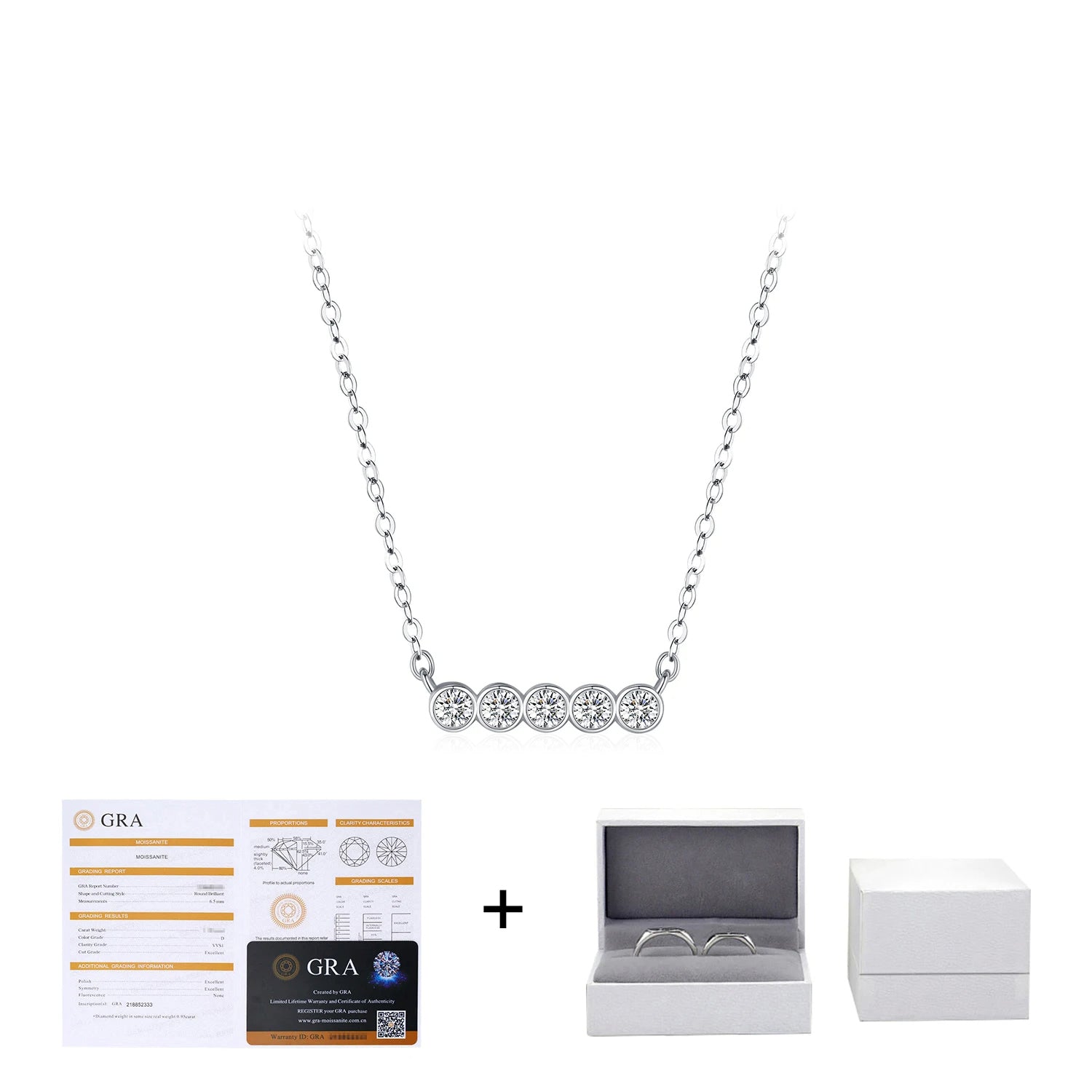 925 sterling silver necklaces with moissanite chain pendants