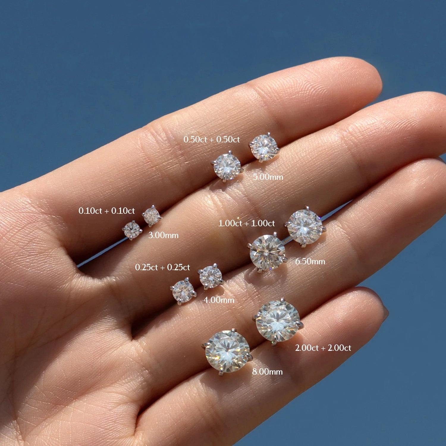 Silver stud earrings crafted in 925 sterling silver for classic shine