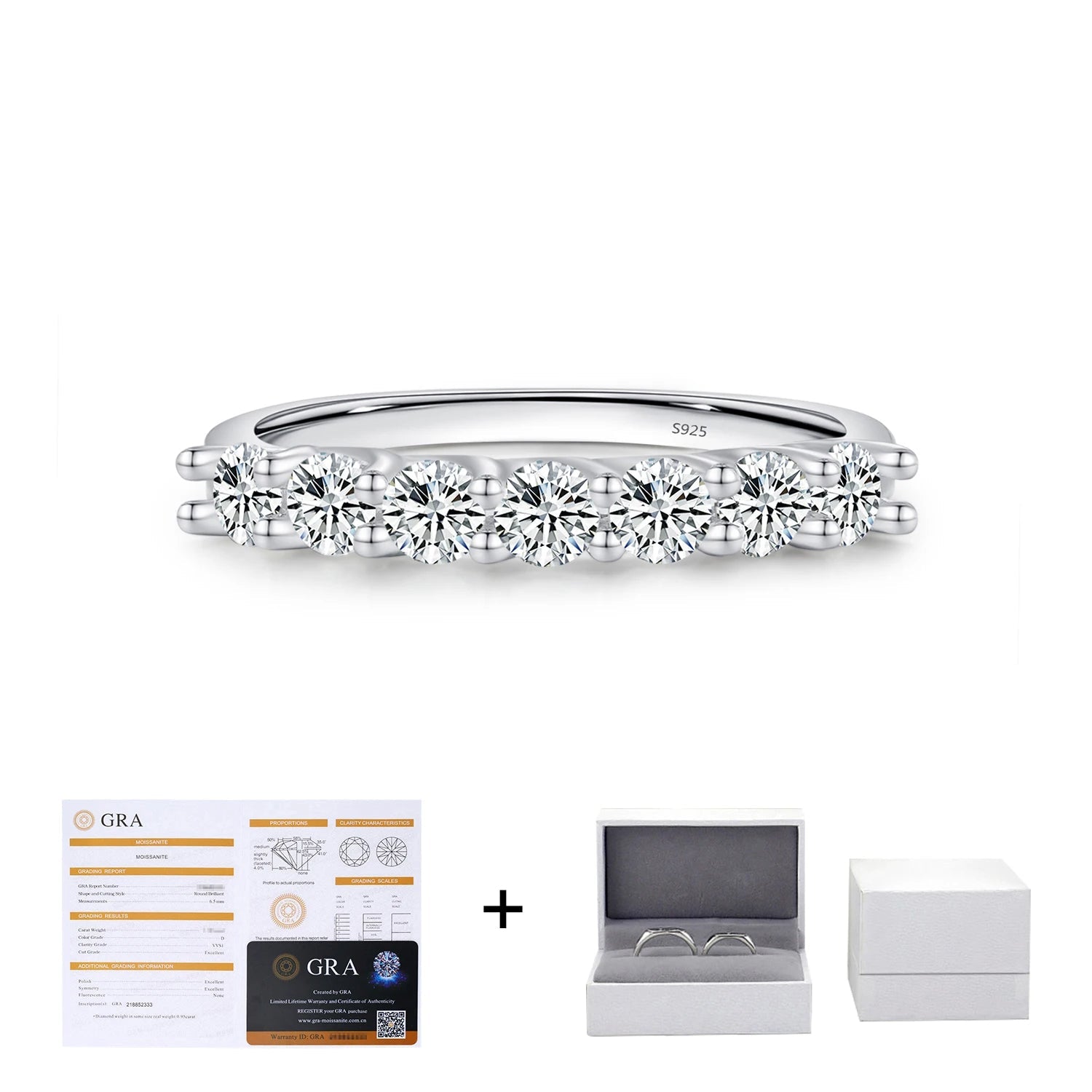 Classic wedding band photographed with ring size from ring guide