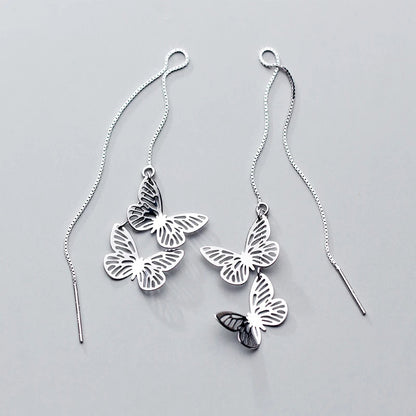 Butterfly Openwork Drop Earrings