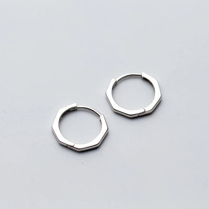 Black Geometric Hoop Earrings