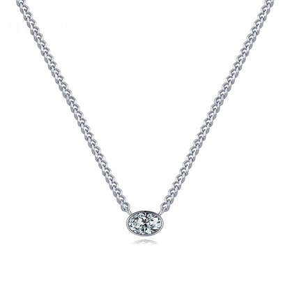 Sterling Silver Clear CZ Cuba Pendant Necklace