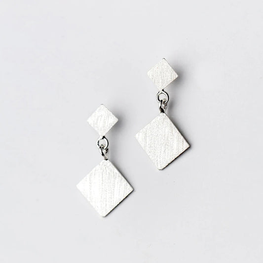 Frosted Geometric Dangle Earrings