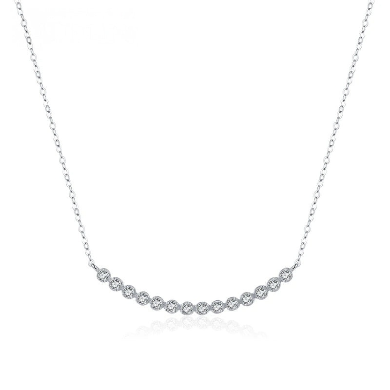 Sterling Silver Dazzling Zirconia Pendant Necklace