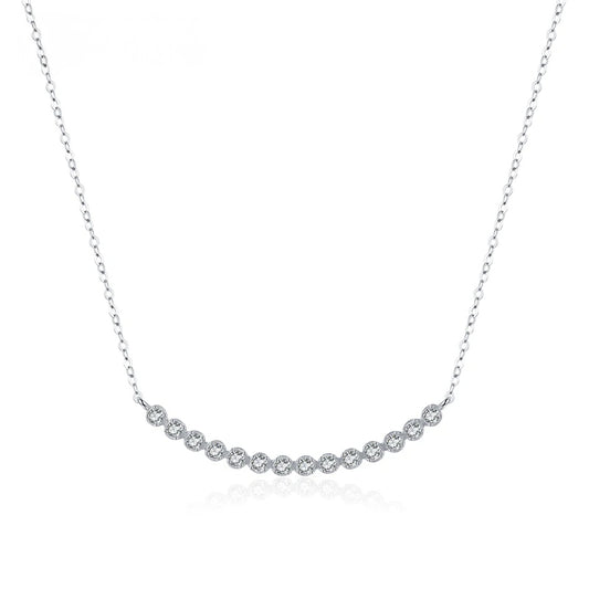 Sterling Silver Dazzling Zirconia Pendant Necklace