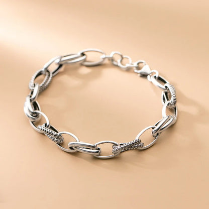 Sterling Silver Vintage Interlock Bracelet