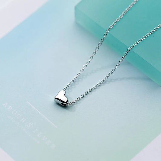 Sterling Silver Heart Chain Necklace