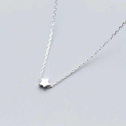 Sterling Silver Lucky Star Pendant Necklace