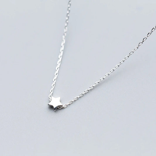 Sterling Silver Lucky Star Pendant Necklace