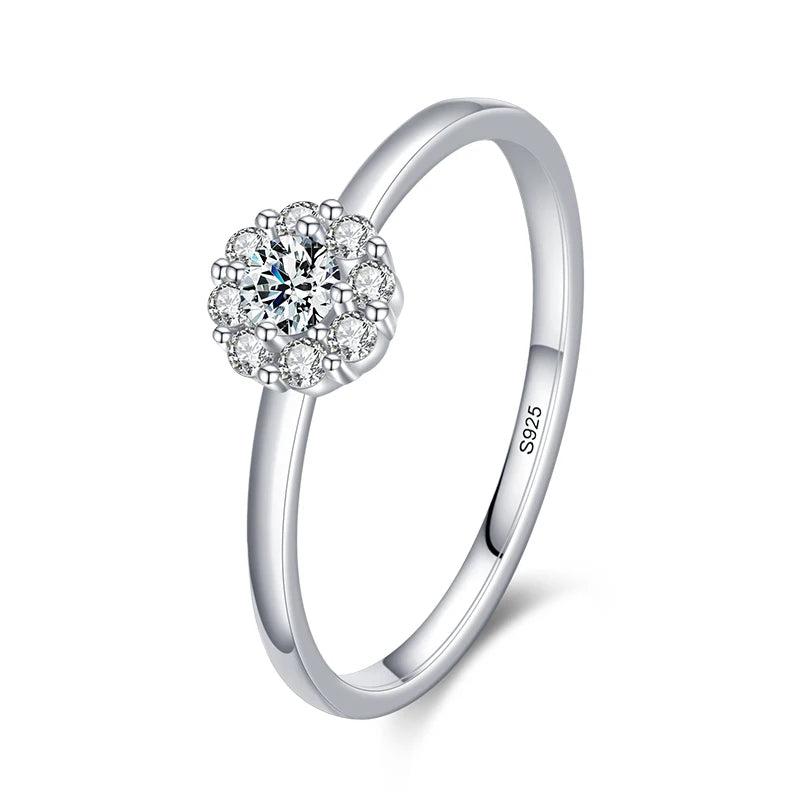 Eternal Spark Sterling Silver CZ Wedding Ring