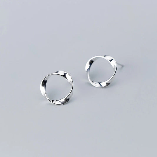 Minimalist Round Push-Back Stud Earrings