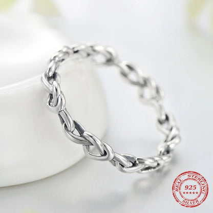 925 Sterling Silver Irregular Heart Stackable Ring