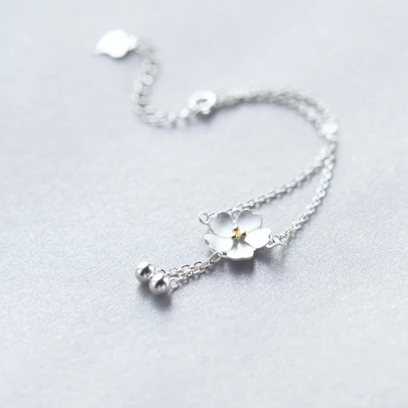 Sterling Silver Daisy Chain Bracelet