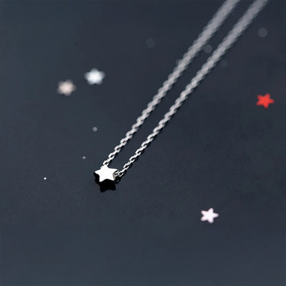 Sterling Silver Lucky Star Pendant Necklace