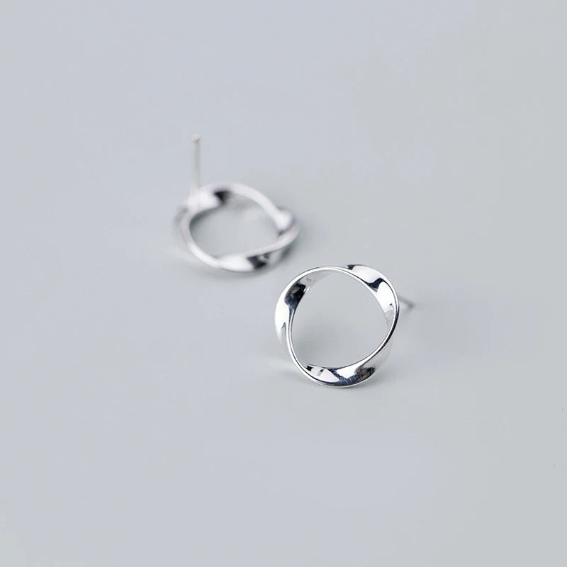 Minimalist Round Push-Back Stud Earrings