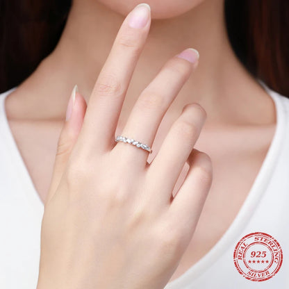 925 Sterling Silver Stackable Zirconia Ring