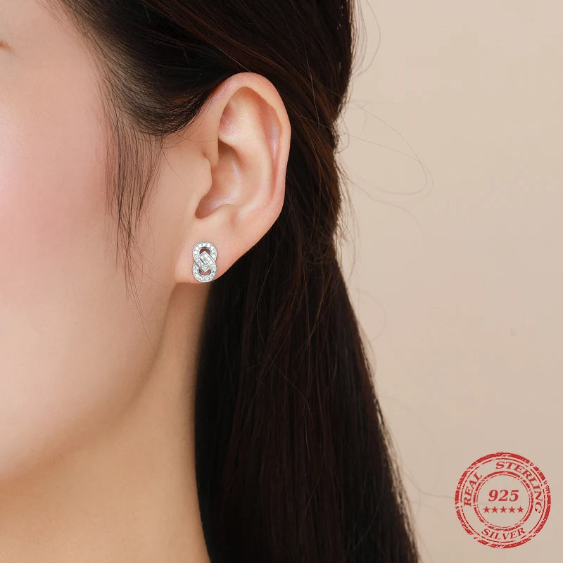 Sterling silver earrings classic silver stud earrings for refined style