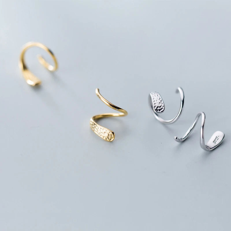 Irregular Gold-Tone Geometric Stud Earrings