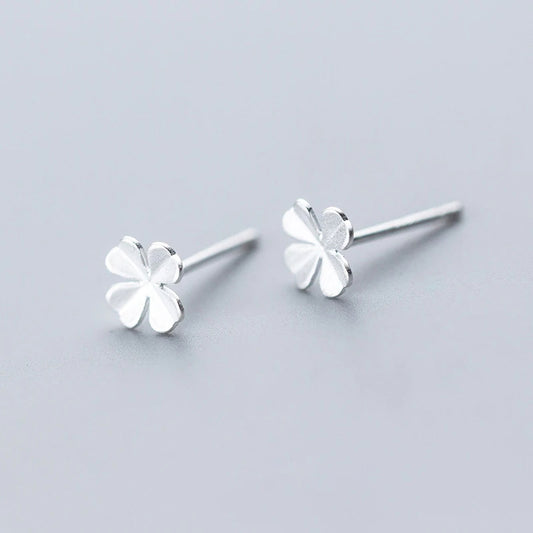 Lucky Clover Simple Stud Earrings