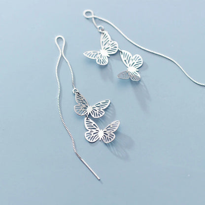 Butterfly Openwork Drop Earrings