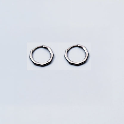 Black Geometric Hoop Earrings