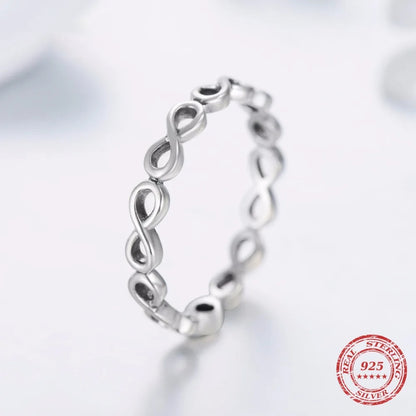 925 Sterling Silver Mobius Ring – Elegant Wedding Band