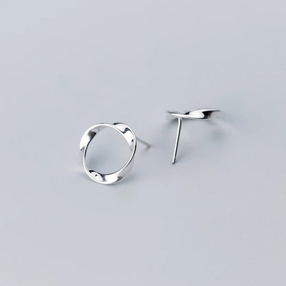 Minimalist Round Push-Back Stud Earrings