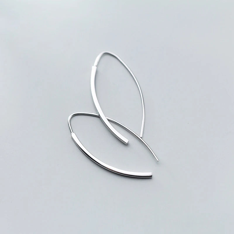 Sleek silver color dangle earrings for day to night wear