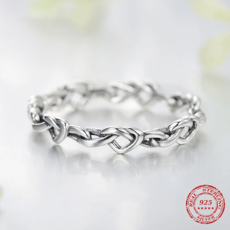 925 Sterling Silver Irregular Heart Stackable Ring