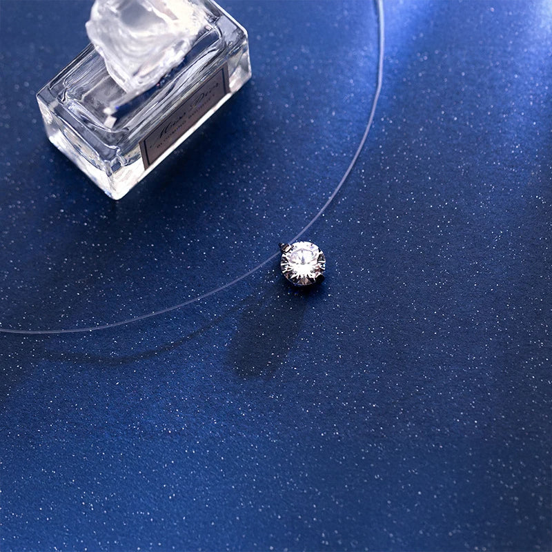 Sterling silver necklace shown with necklace and pendant elegance