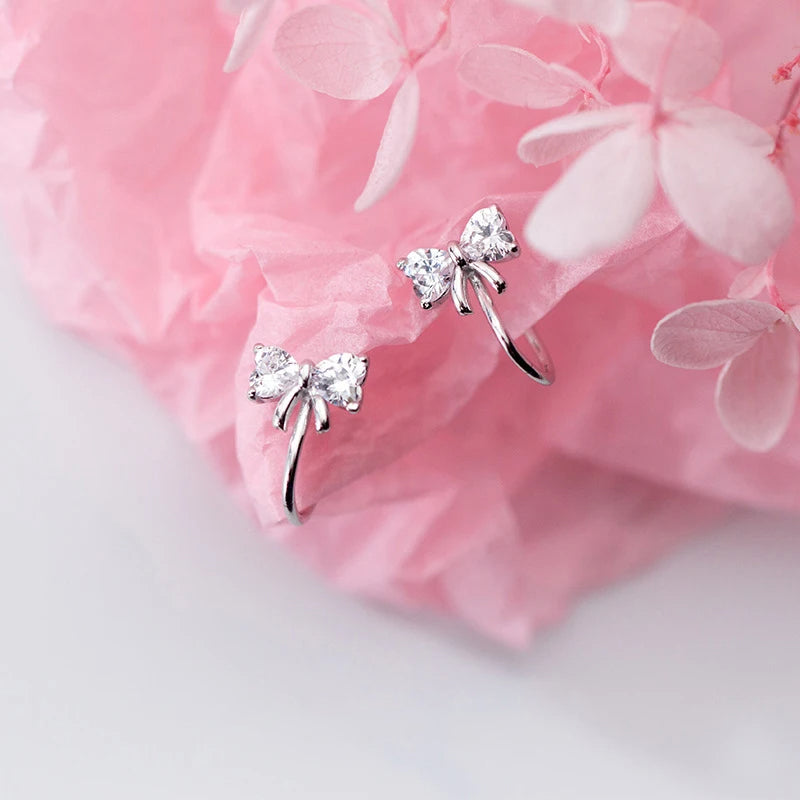 Earrings with bow crafted as refined bowknot earrings