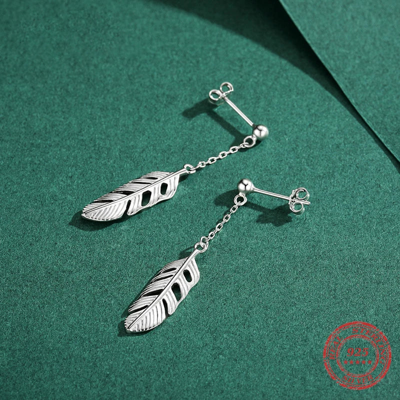 Swinging Leaf Lucky Drop Earrings