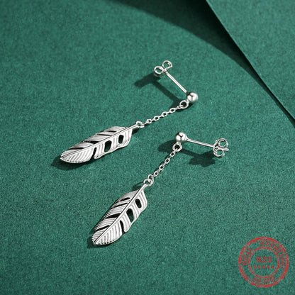 Swinging Leaf Lucky Drop Earrings