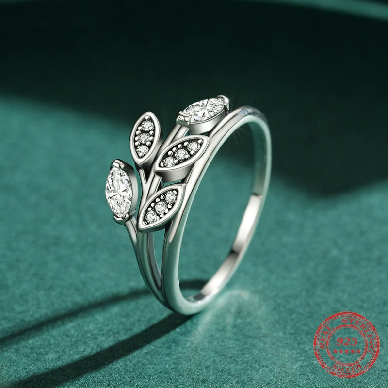 Tree of Life Sterling Silver Lucky Leaves Ring