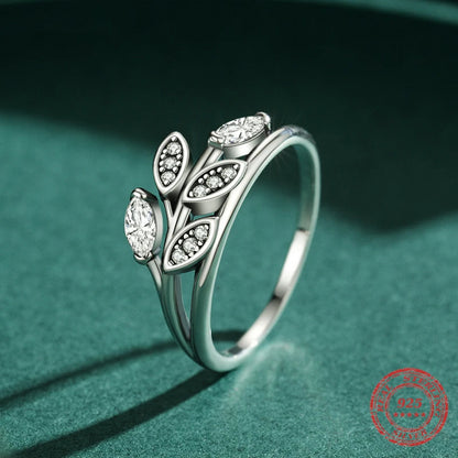 Tree of Life Sterling Silver Lucky Leaves Ring