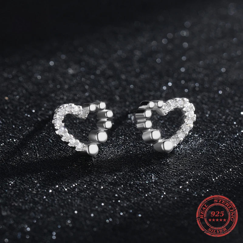 Delicate stud earrings crafted in 925 sterling silver for jewelry sets